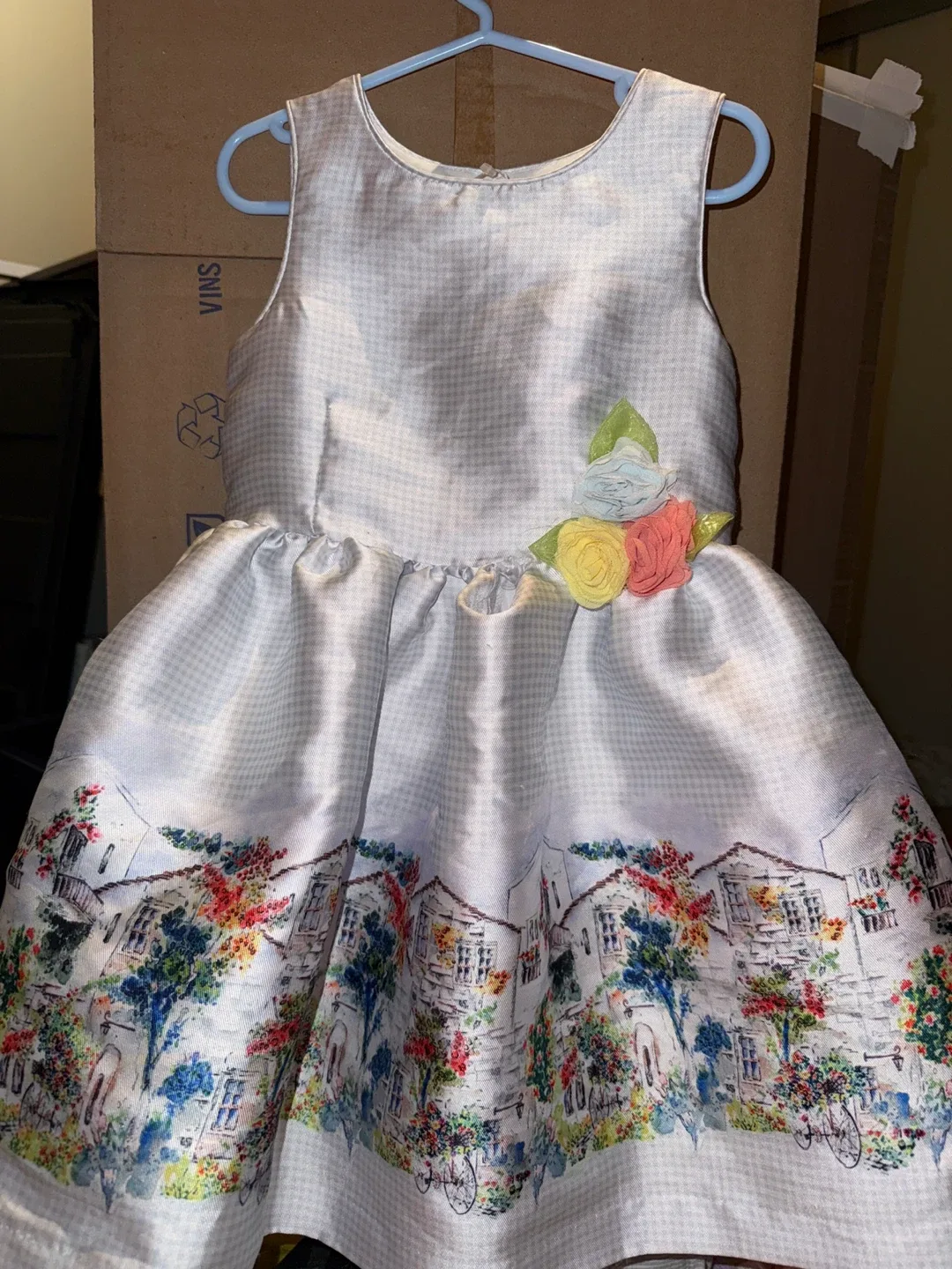 Girls Dress with Floral Detail