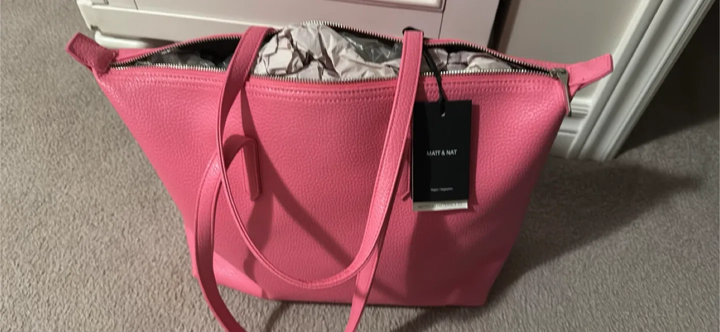 Matt & Nat Pink Tote Bag - Brand New!