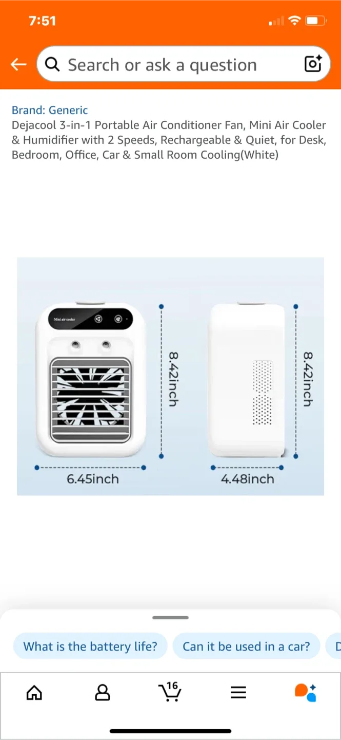 3-in-1 Portable Mini Air Cooler image indicator(2)