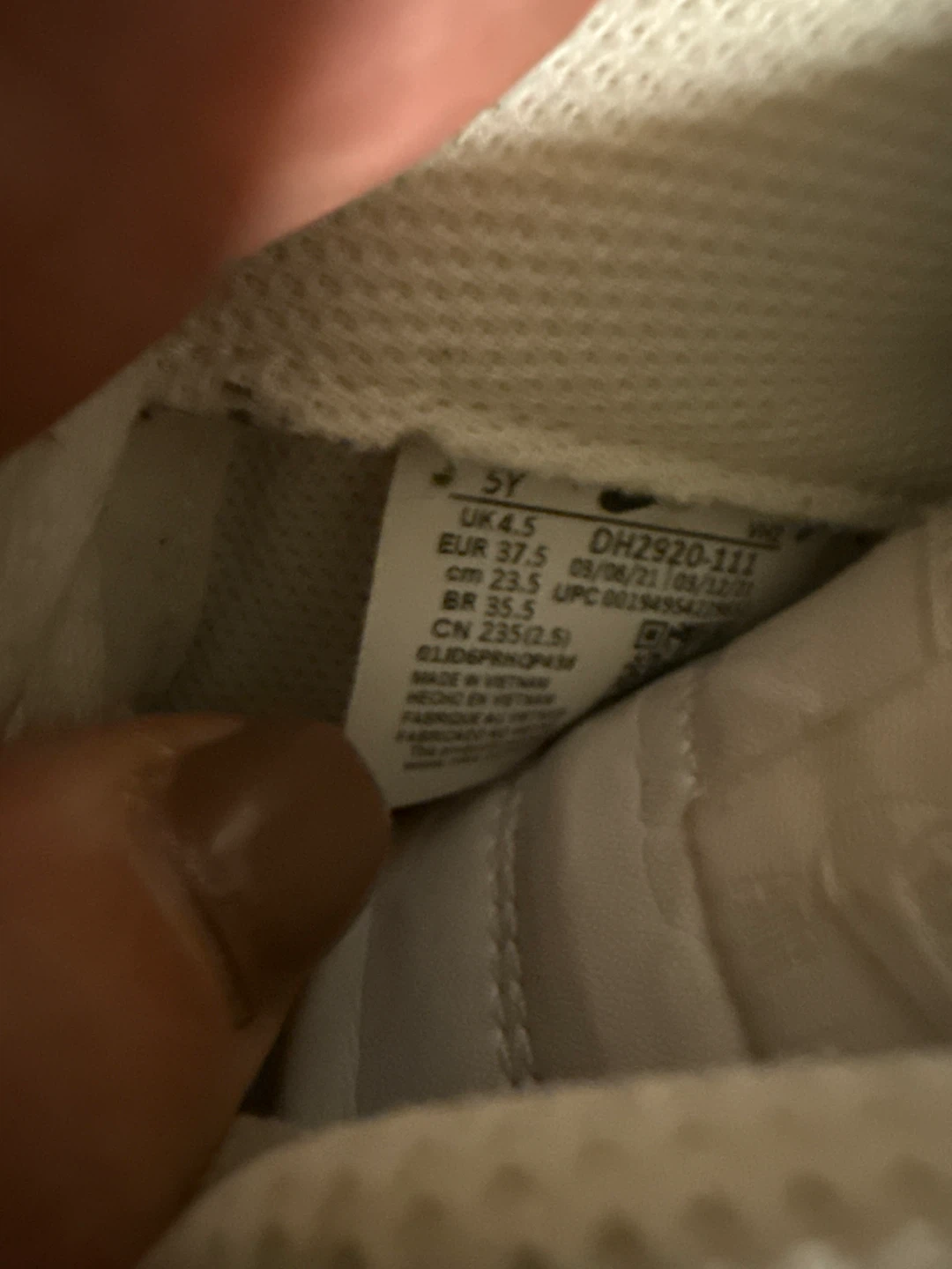 Nike Air Force 1 White, Size 5 Youth - photo 2