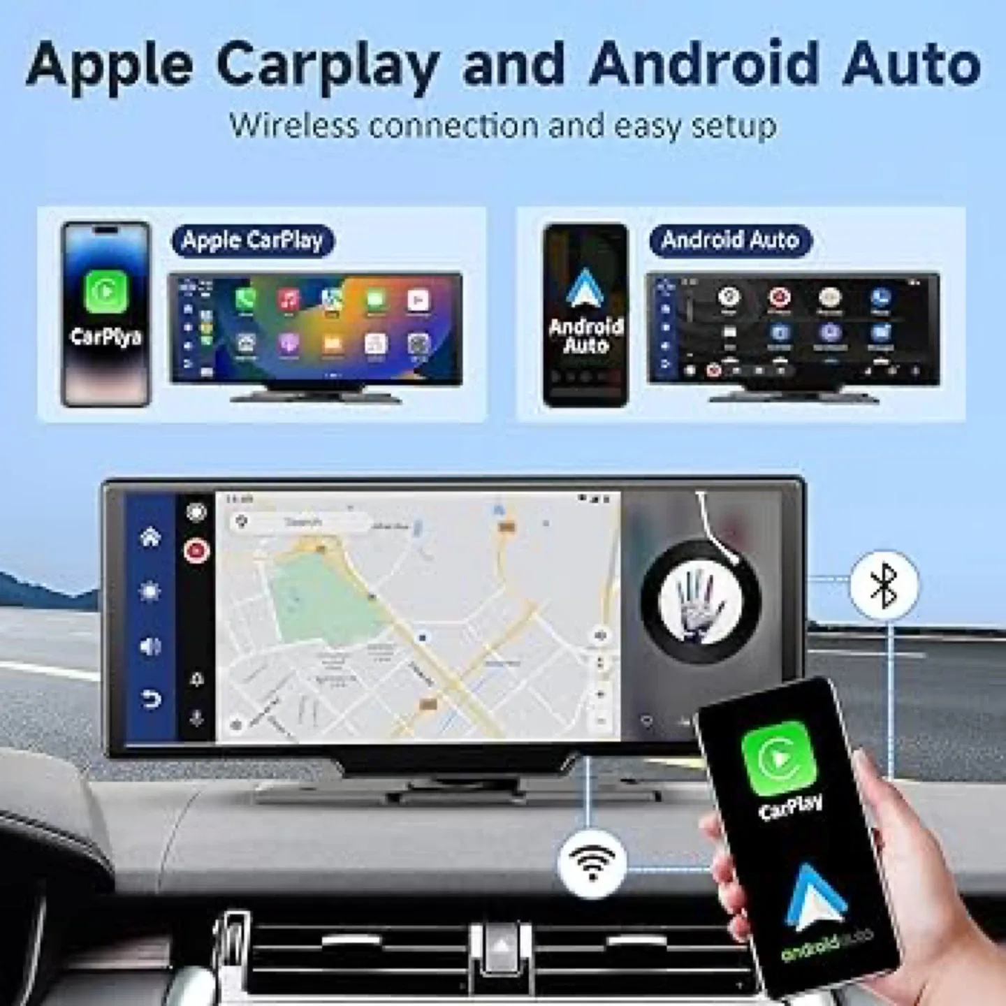 Wireless Portable Carplay Screen for Car - 10.26 Inch image indicator(2)