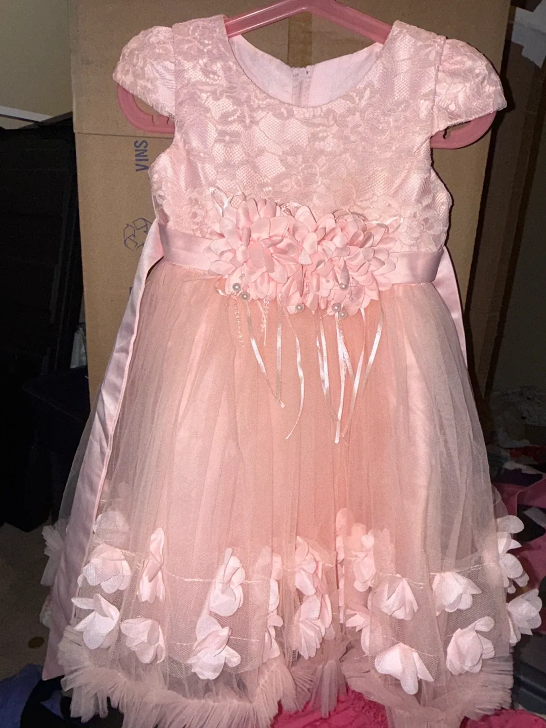 Pink Flower Girl Dress