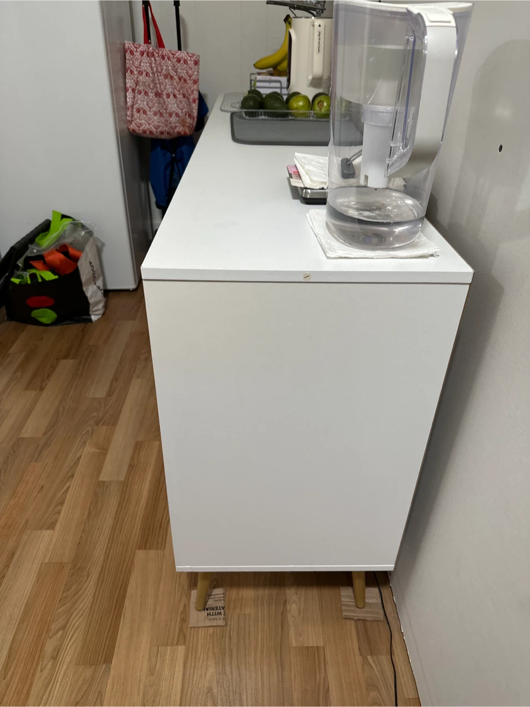 White Cabinet with Gold Handles - photo 2
