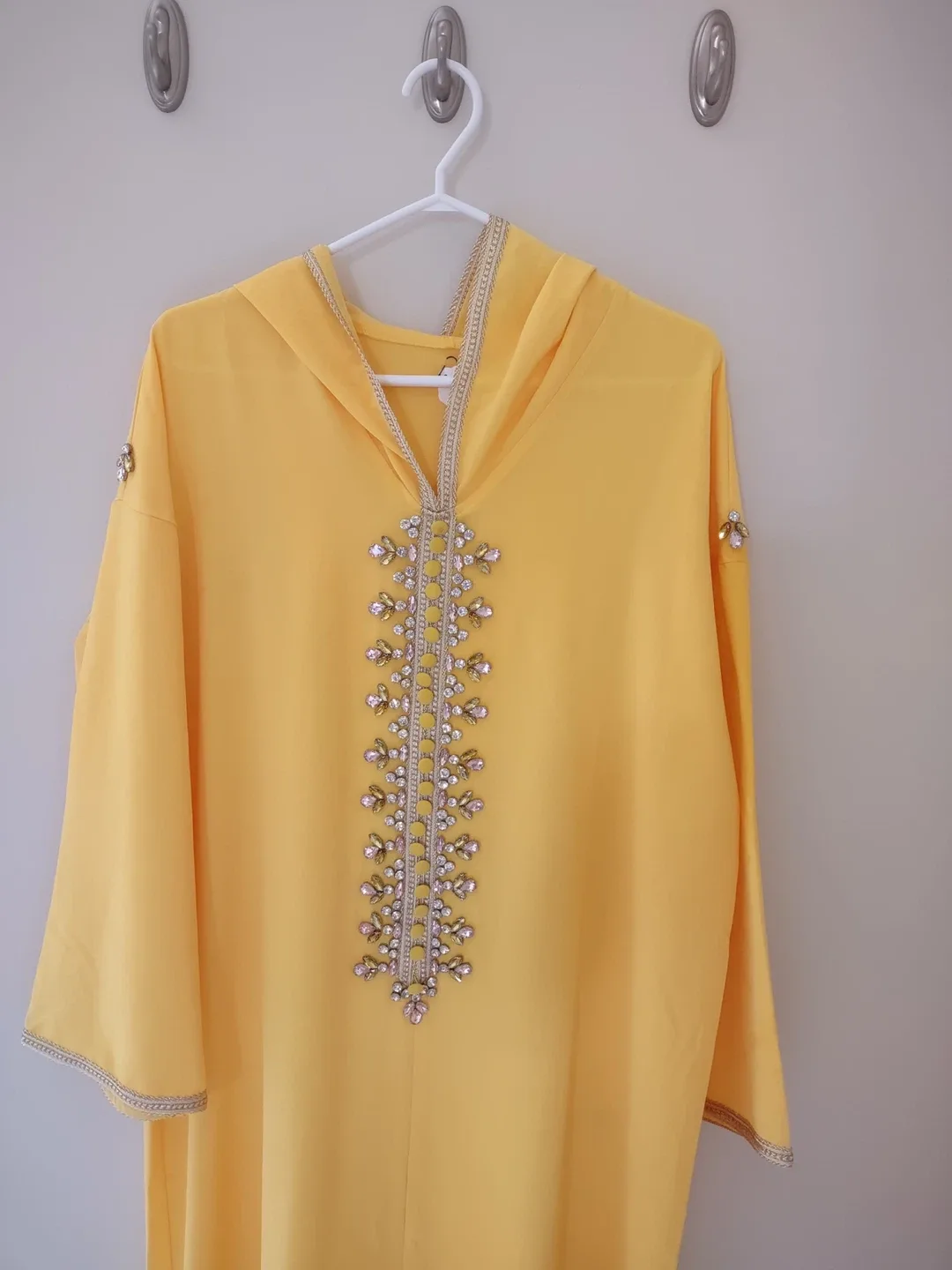 Yellow Embellished Moroccan Kaftan image indicator(2)