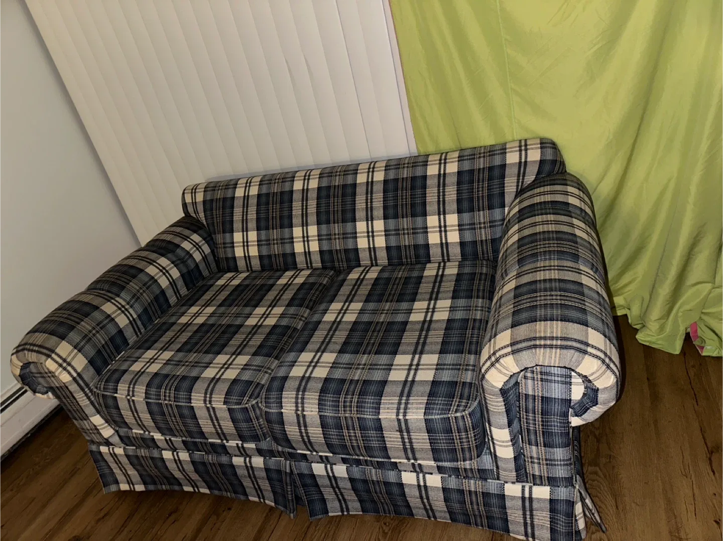 Plaid Loveseat Sofa