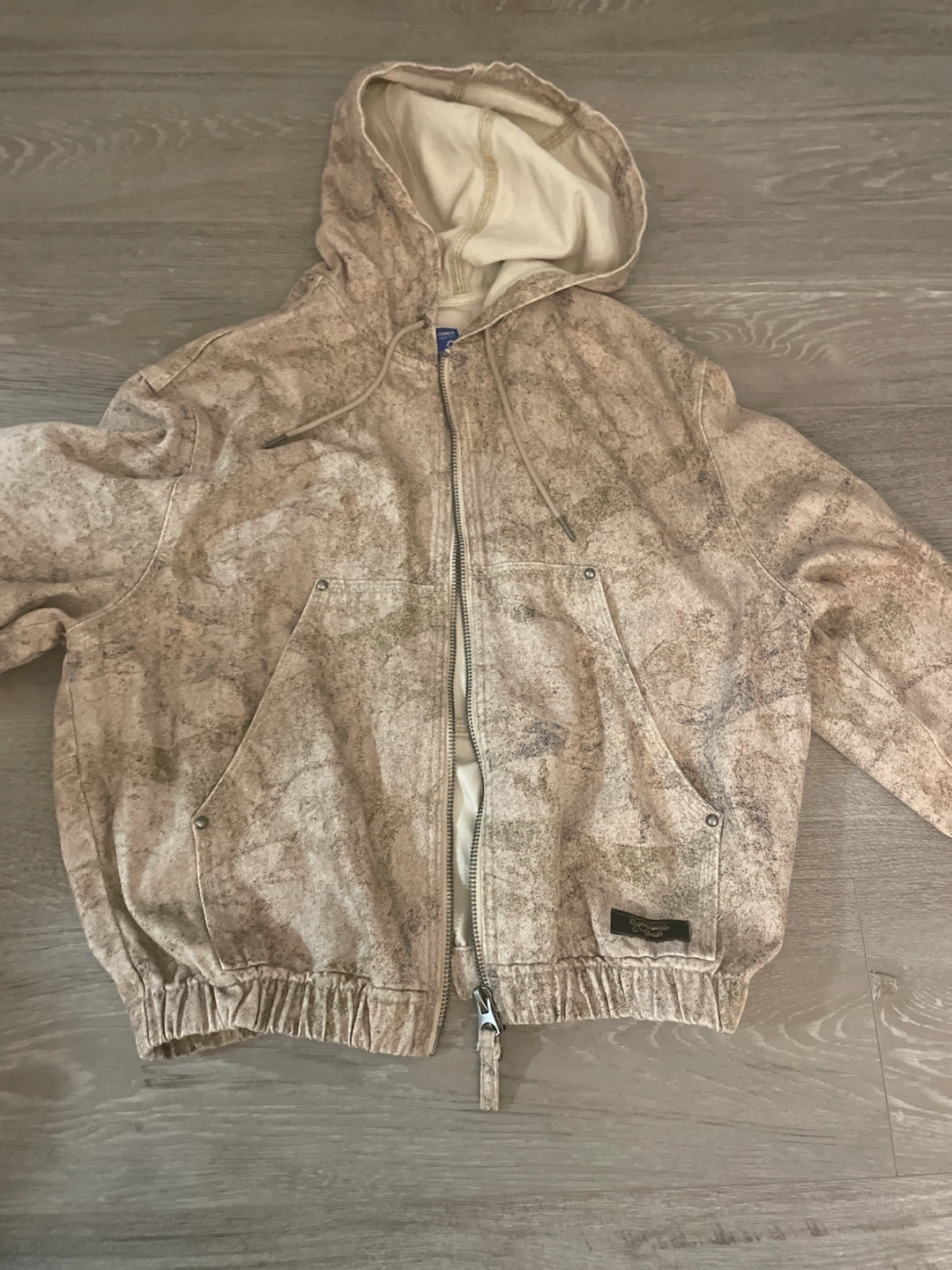 Vintage Hooded Zip-Up Jacket