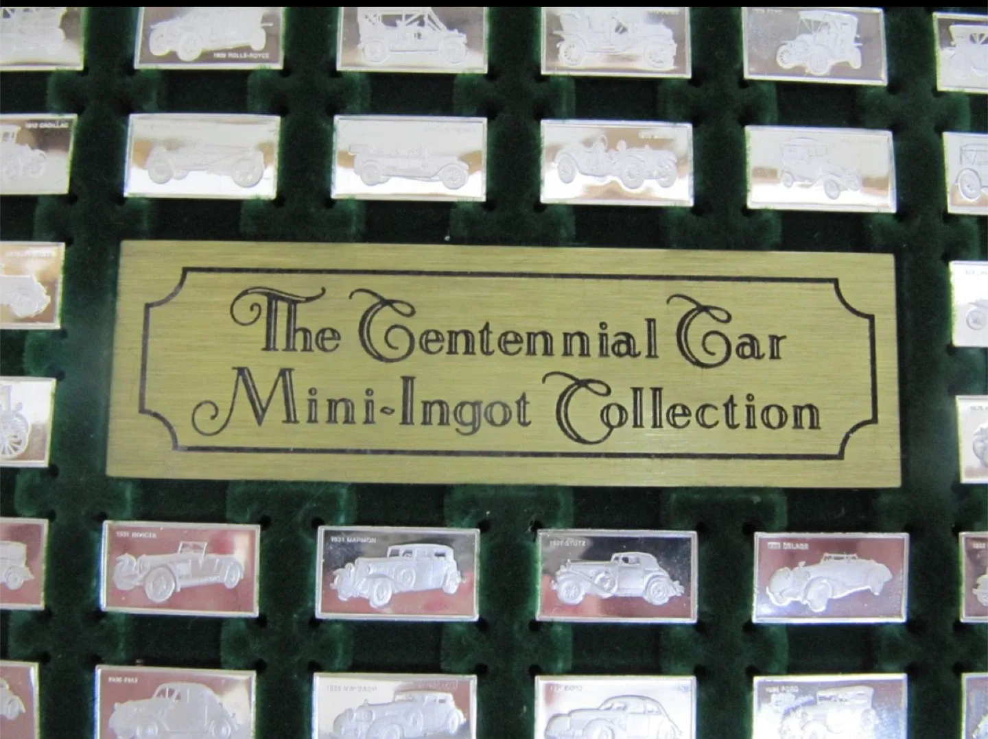 The Centennial Car Mini-Ingot Collection