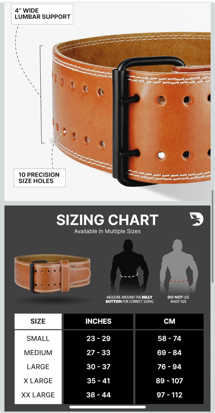 DMOOSE X-Large Brown Weight Lifting Belt - photo 5