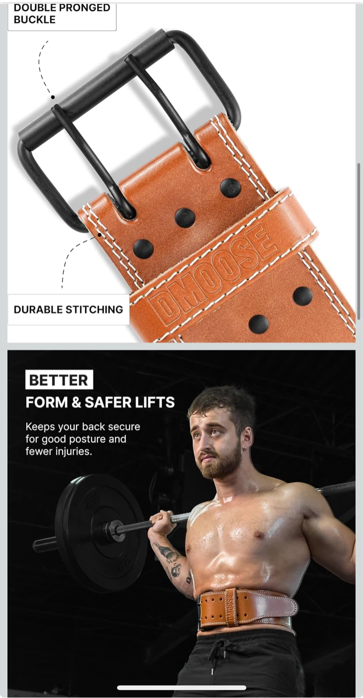 DMOOSE X-Large Brown Weight Lifting Belt - photo 4