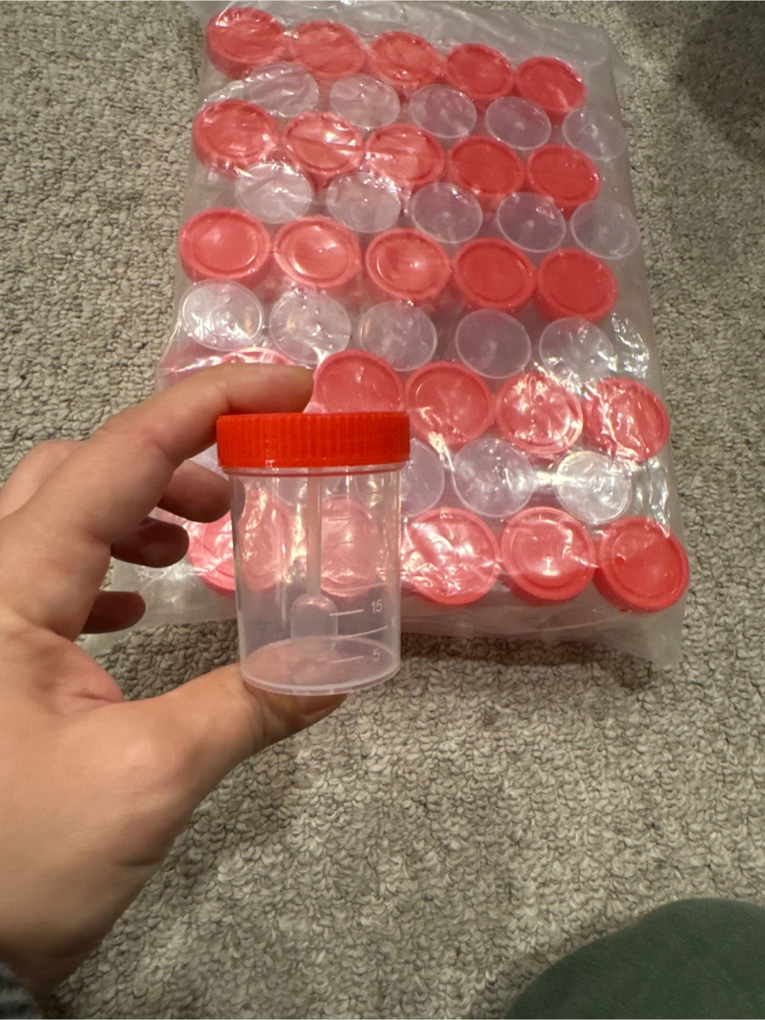 Plastic Specimen Containers with spoon