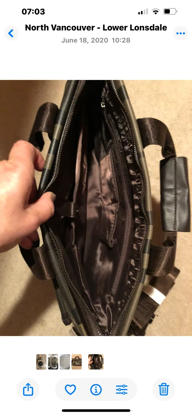 Burberry Plaid business Bag image indicator(2)