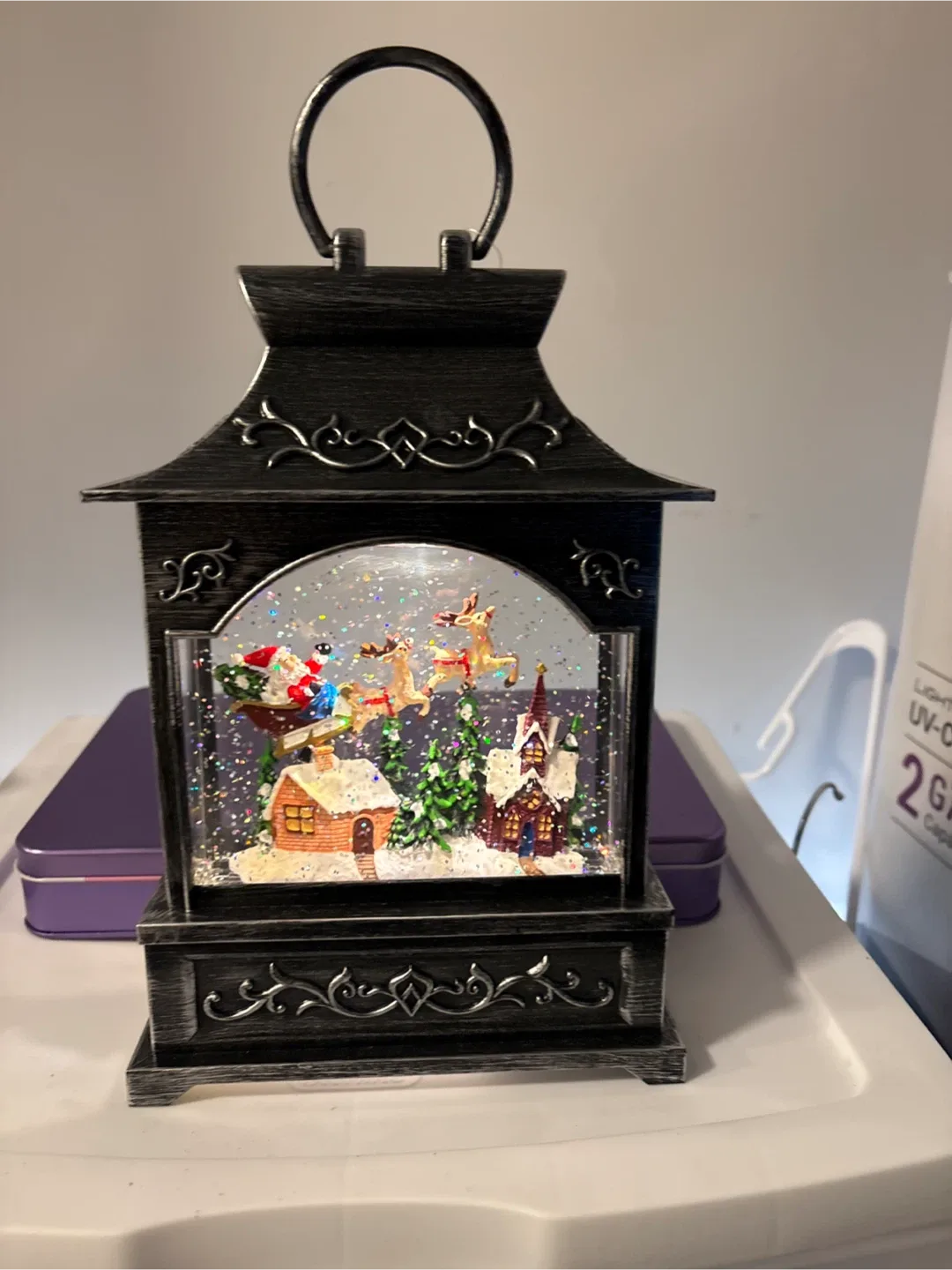 Christmas Snow Globe Lantern