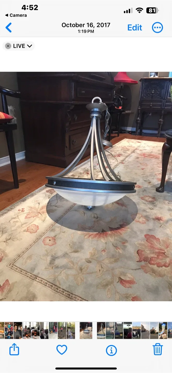 Silver Chandelier Lighting Fixture