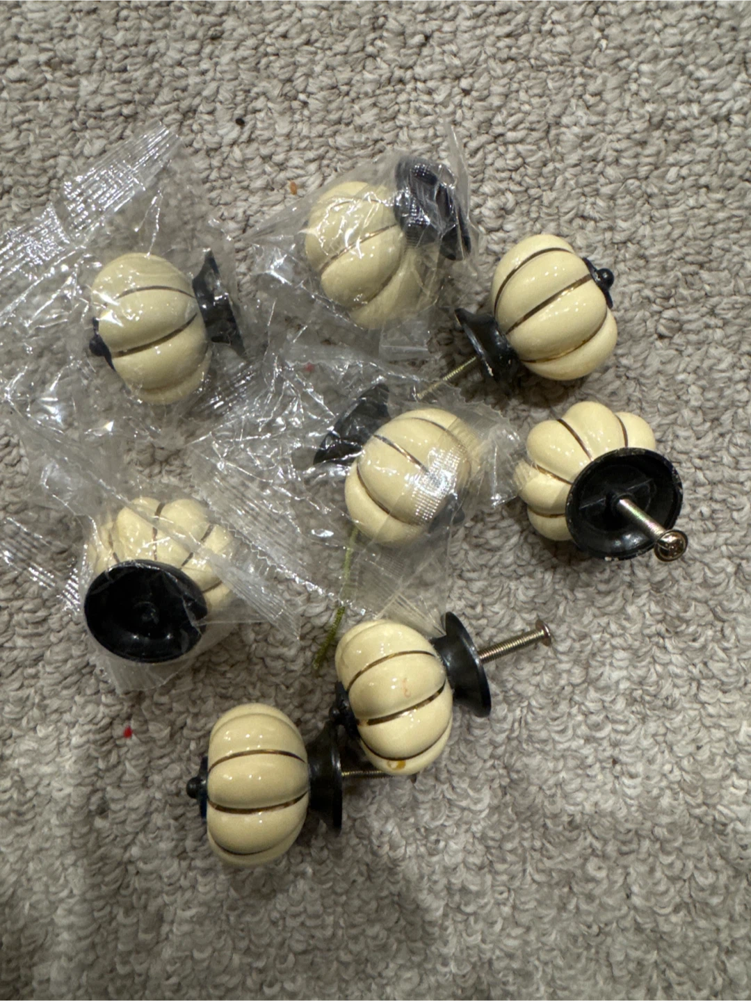 Set of 6 Pumpkin Cabinet Knobs