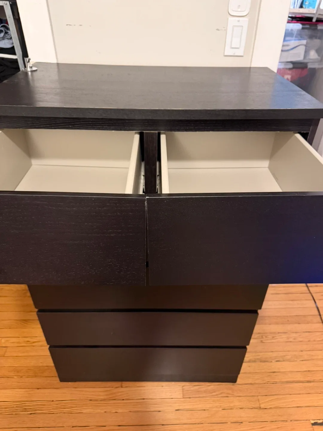 IKEA Hemnes Black-Brown 6-Drawer Dresser image indicator(4)