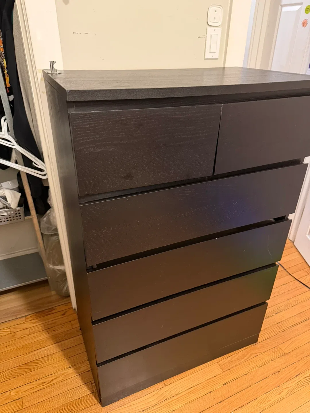 IKEA Hemnes Black-Brown 6-Drawer Dresser image indicator(2)