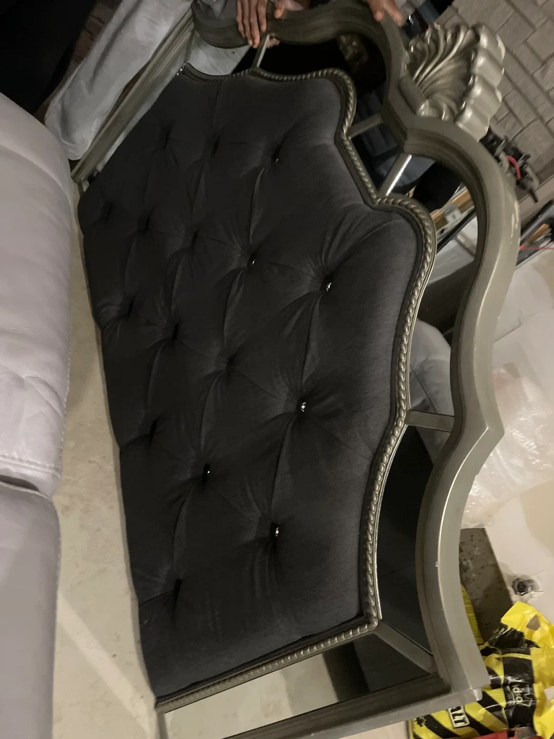 Silver Dresser with Mirror Accents