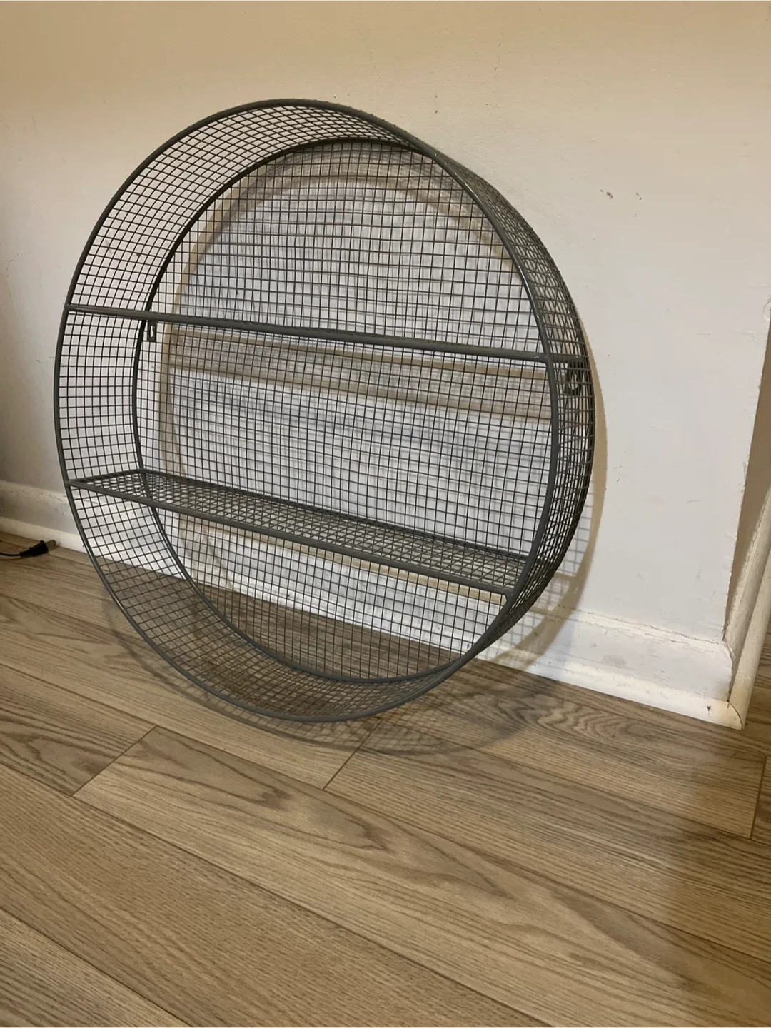 Round Metal Wall Shelf - Gray image indicator(2)
