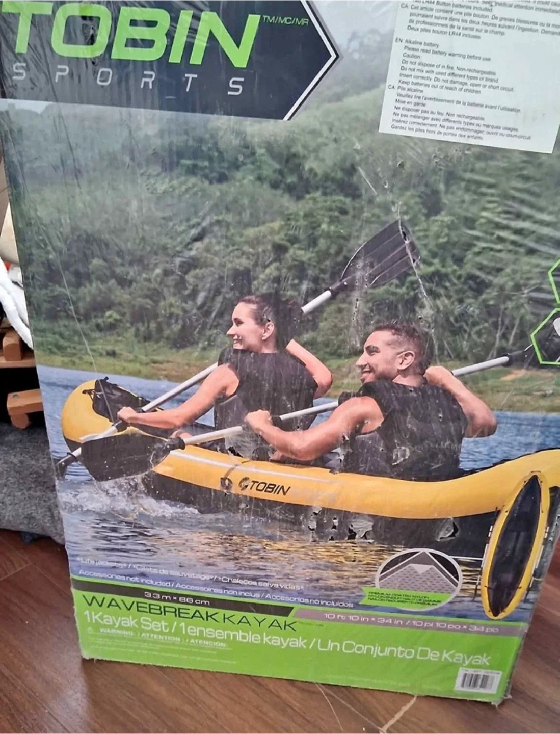 Brand new Tobin Sports Wavebreak Inflatable Kayak for two people