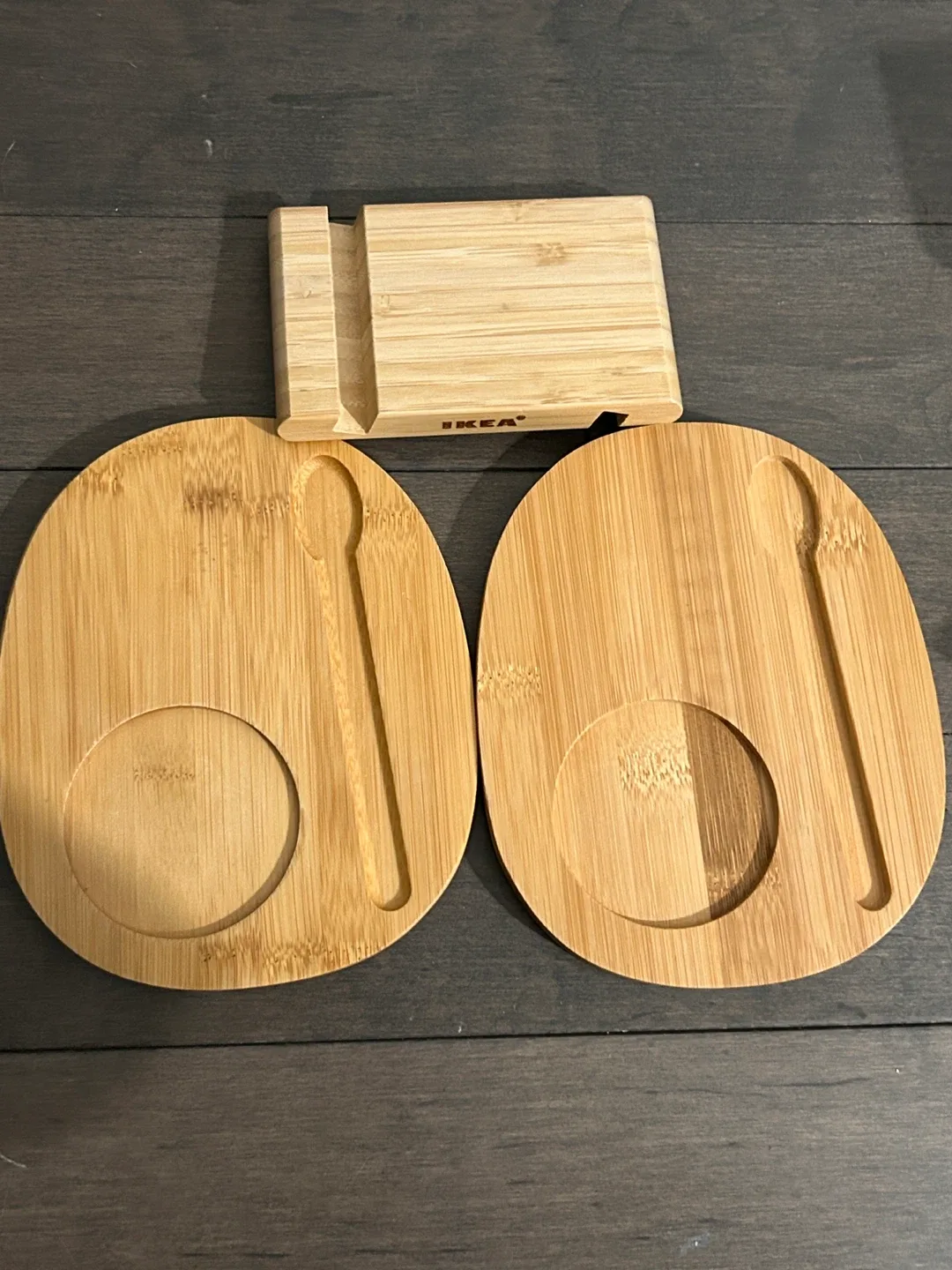 IKEA Bamboo Phone Stand & Coasters