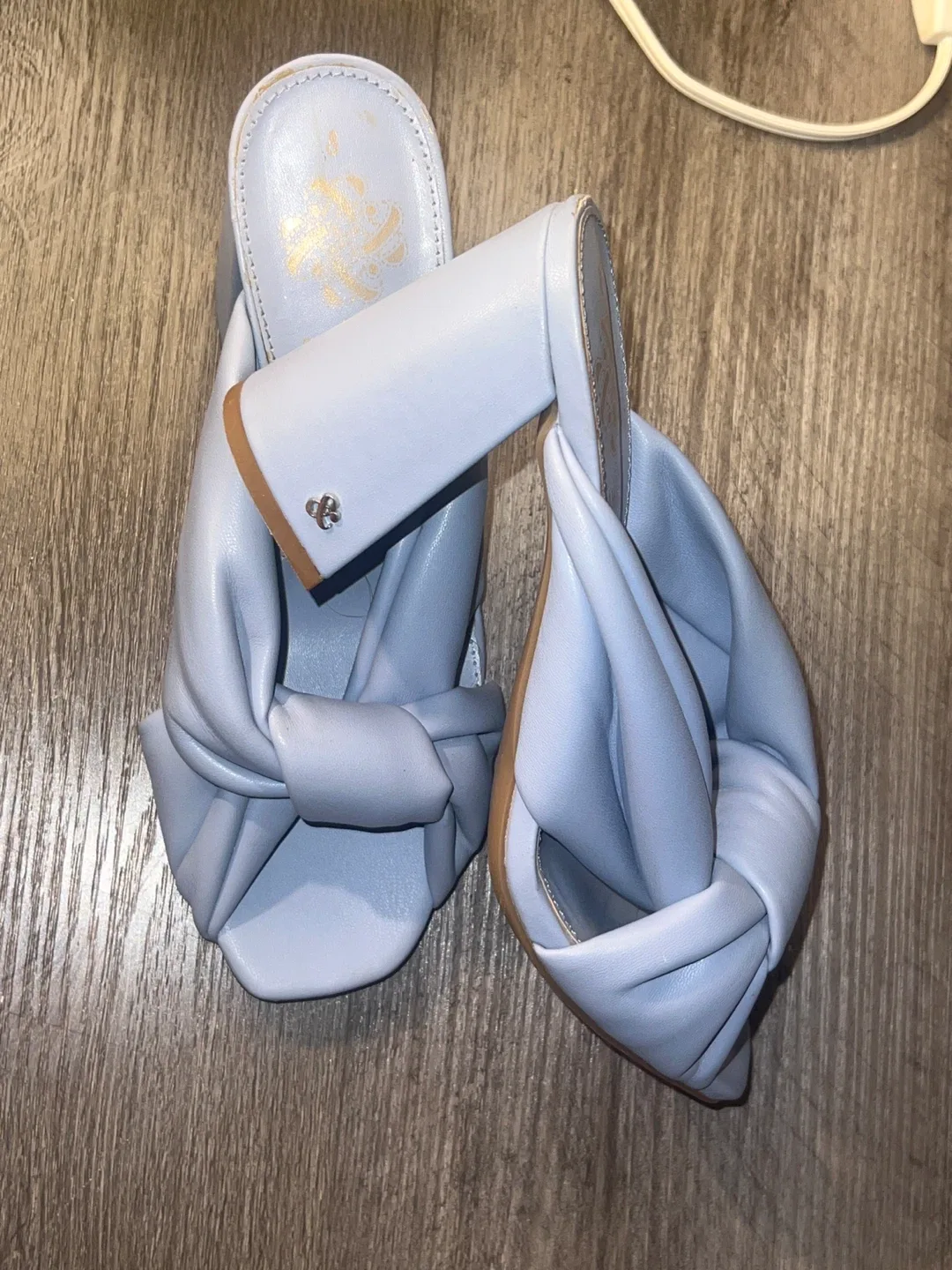 Sam & Libby Blue Mules - Size 8