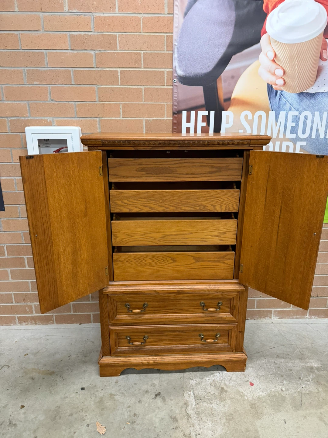 Wooden Armoire Cabinet with drawers - photo 2