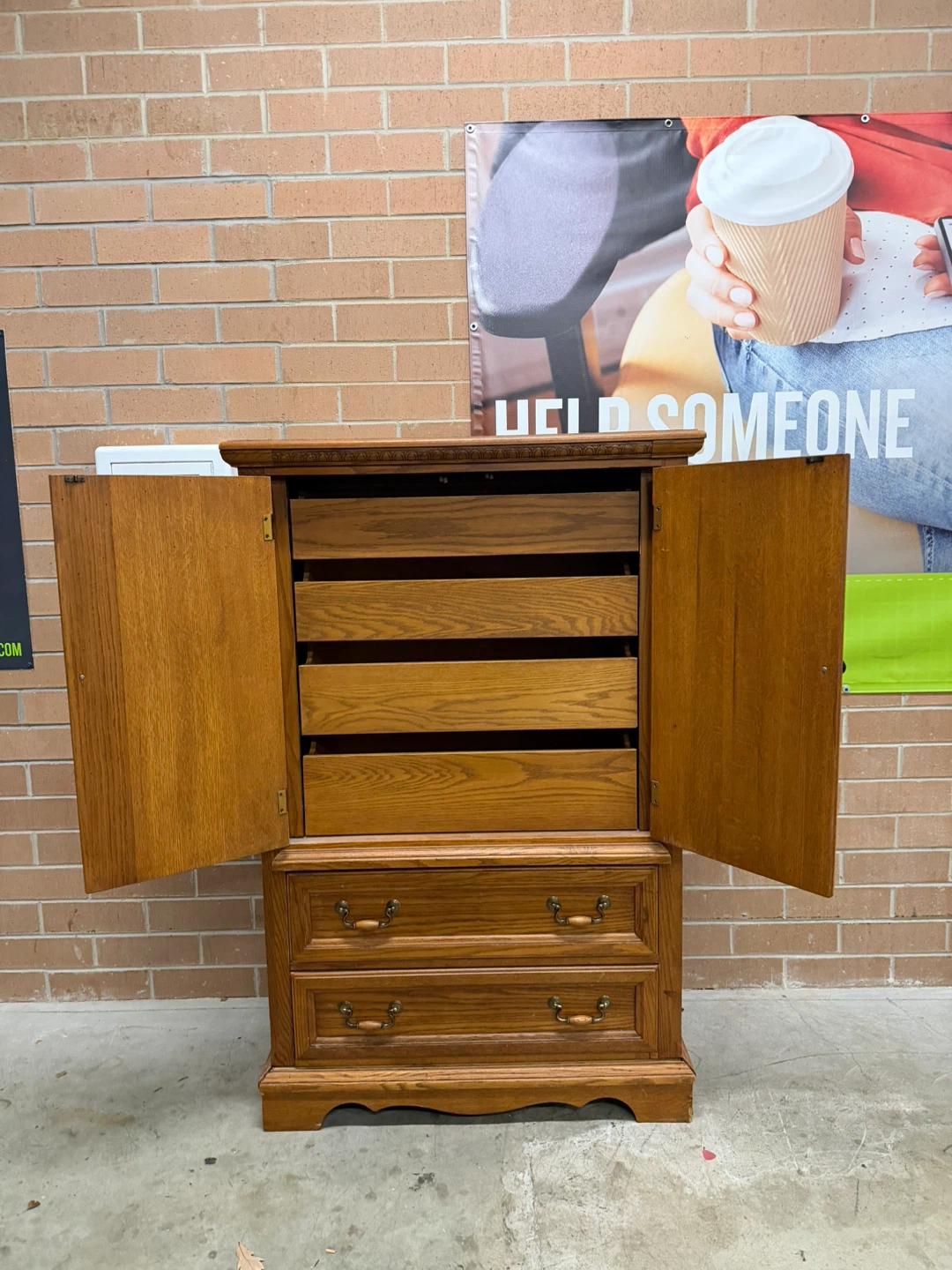 Wooden Armoire Cabinet with drawers - photo 4
