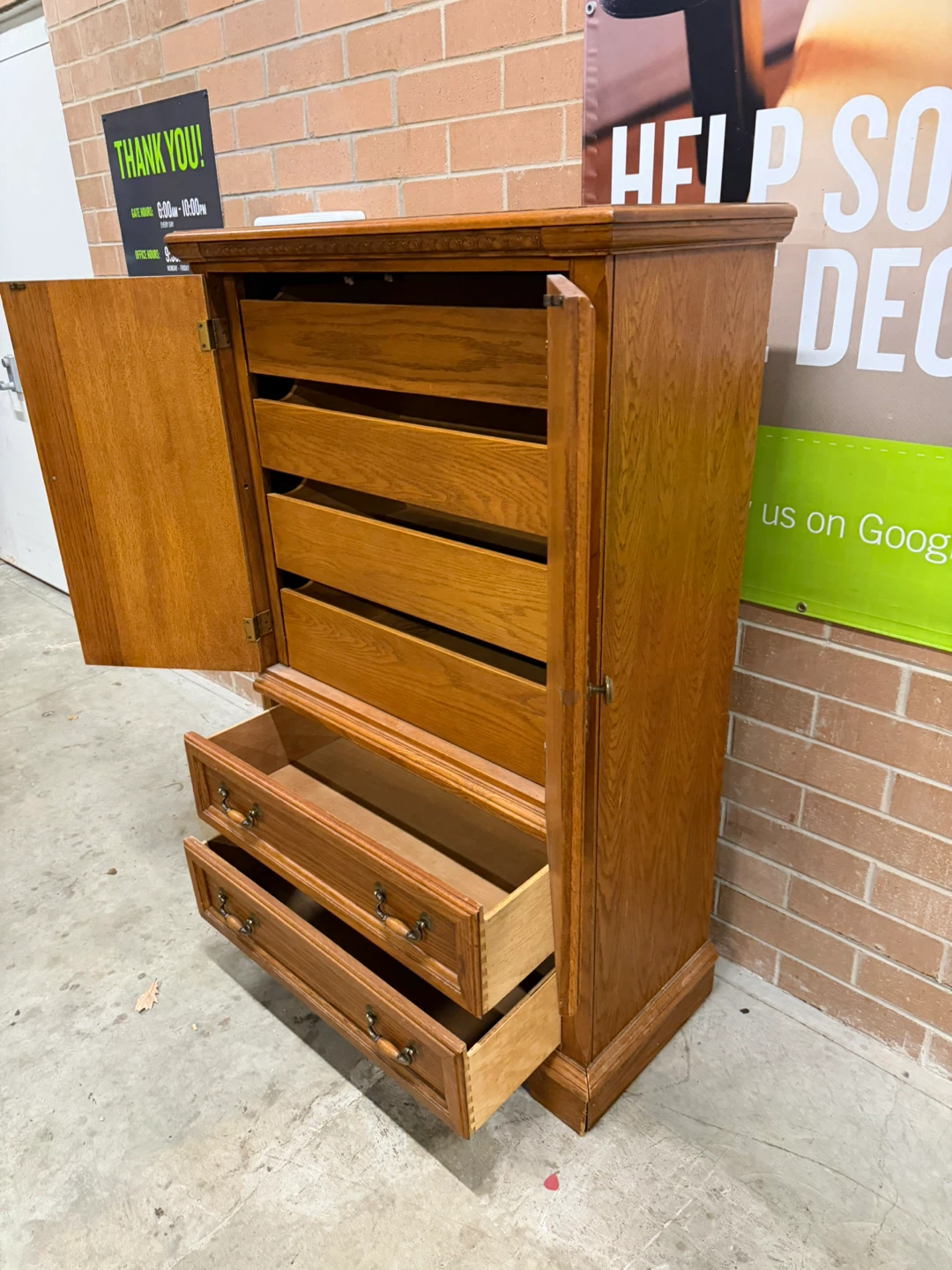 Wooden Armoire Cabinet with drawers - photo 3