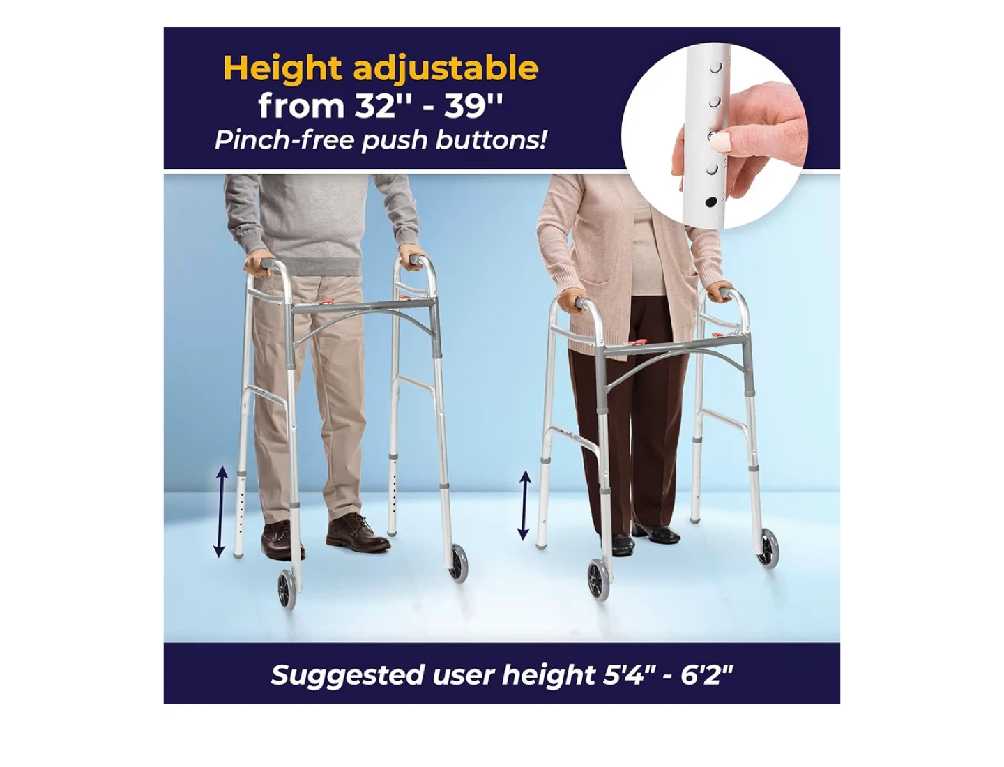 New In Box - Drive DeVilbiss Healthcare Folding Walker - photo 3