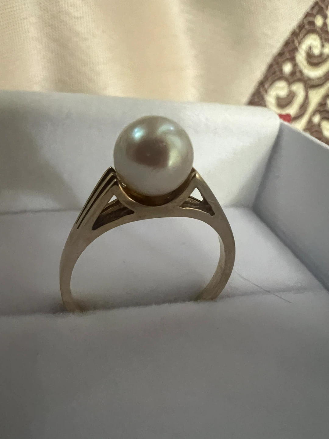 10 k Pearl Ring - photo 2