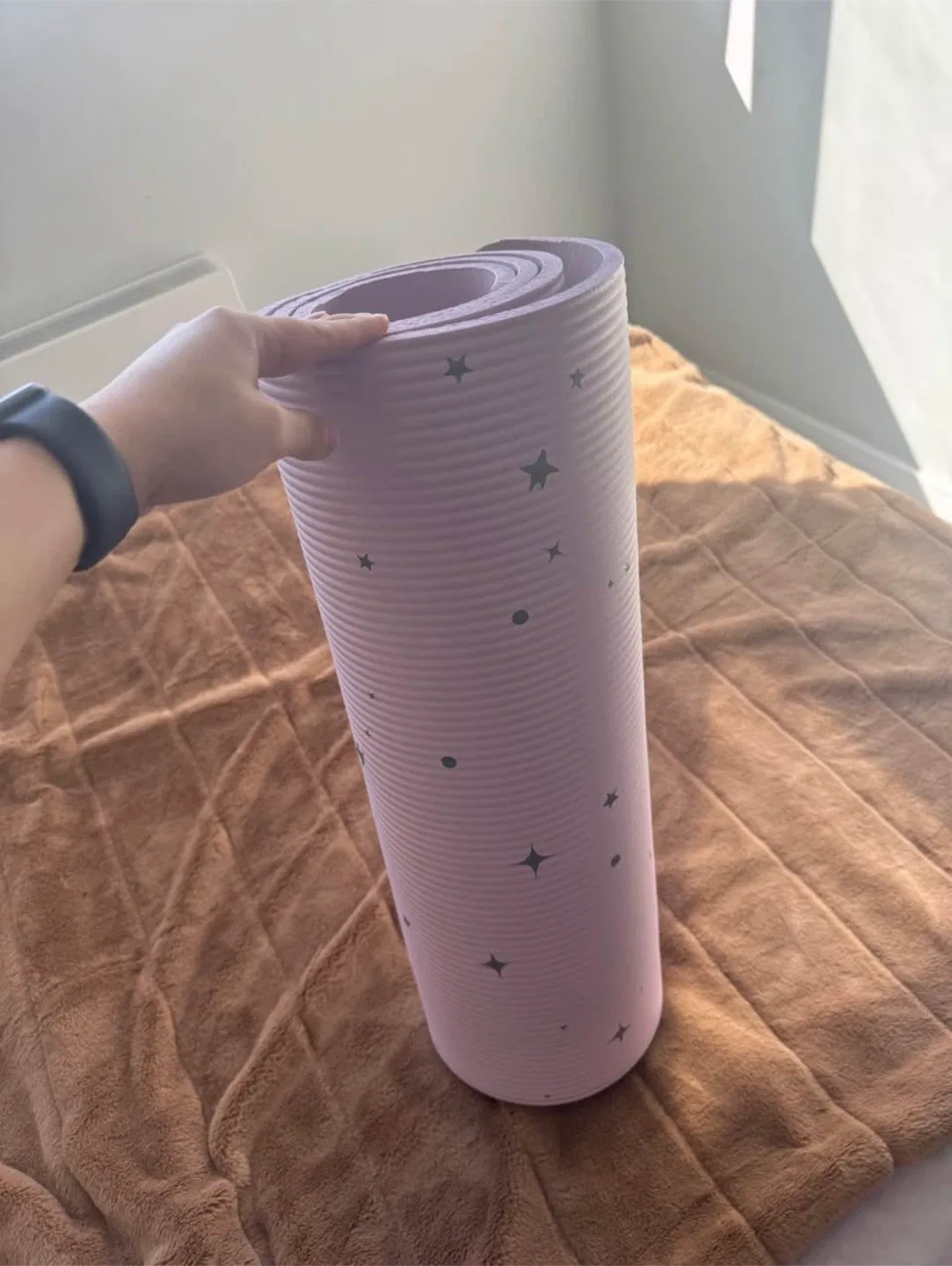 Yoga Mat - Pink with Stars