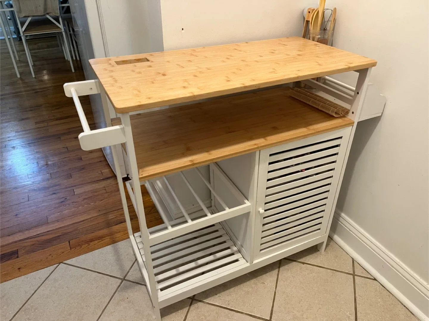 Bamboo Top Kitchen Cart image indicator(3)