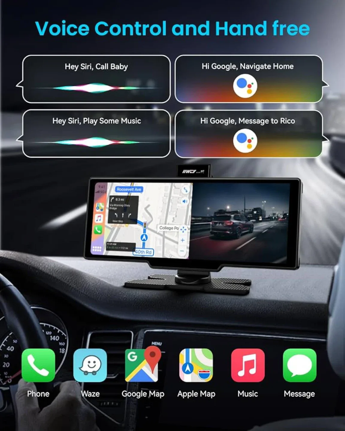 IIWEY CarPlay Android Auto Car Stereo image indicator(3)