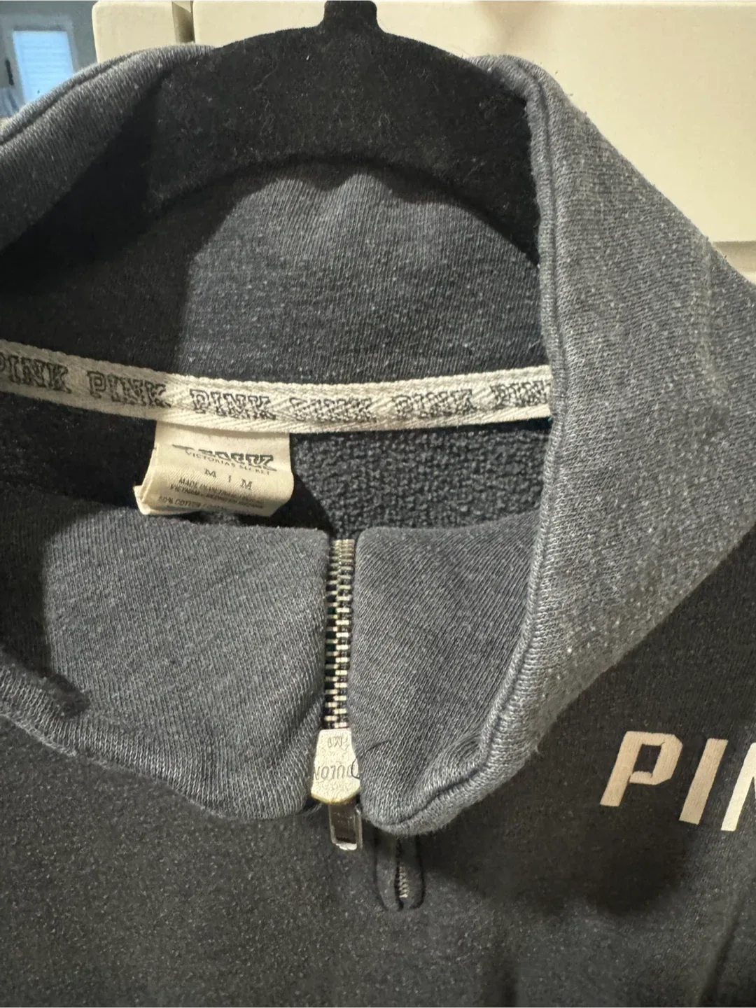 PINK Victoria's Secret Quarter Zip Sweatshirt - Size M image indicator(4)