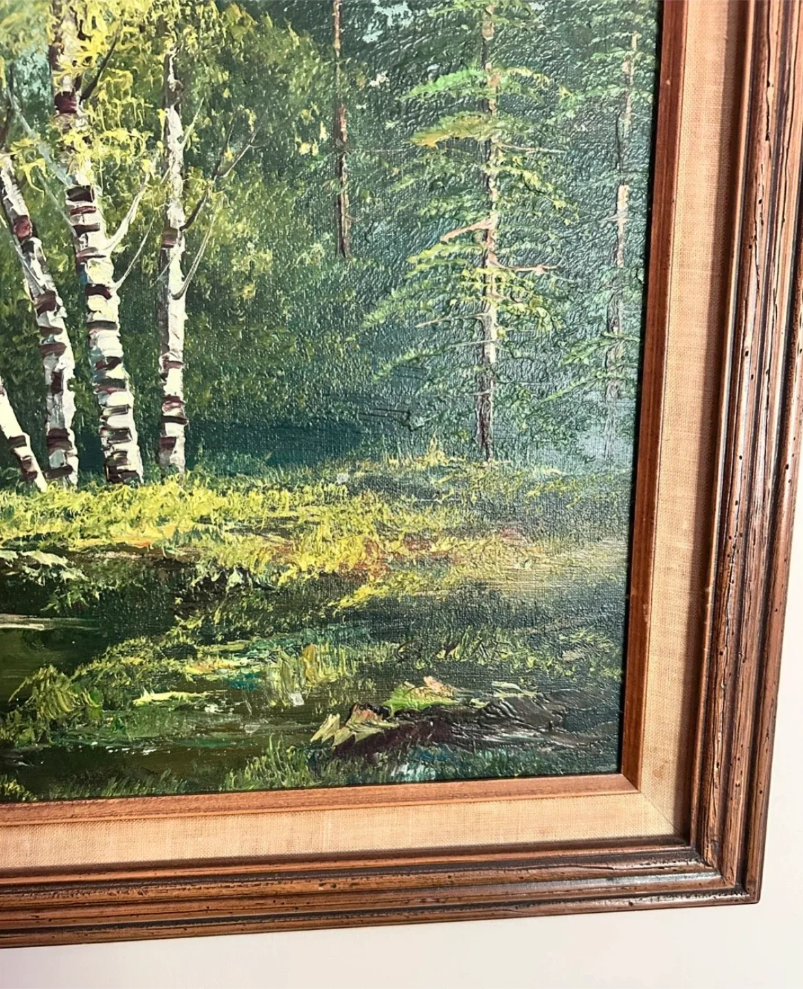 Original 28” oil painting with frame: Signed image indicator(2)