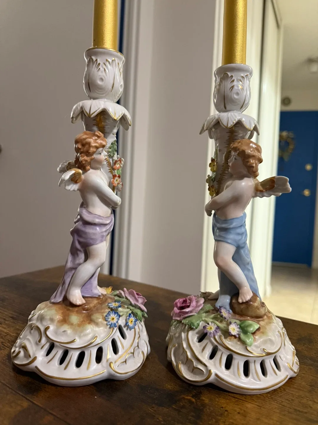 Angel Cherub Candle Holders - Pair image indicator(3)