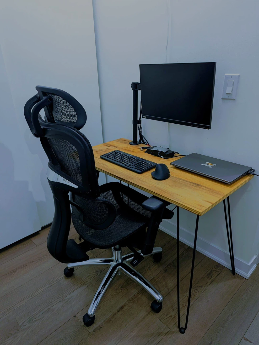 Computer Desk and Monitor Mount