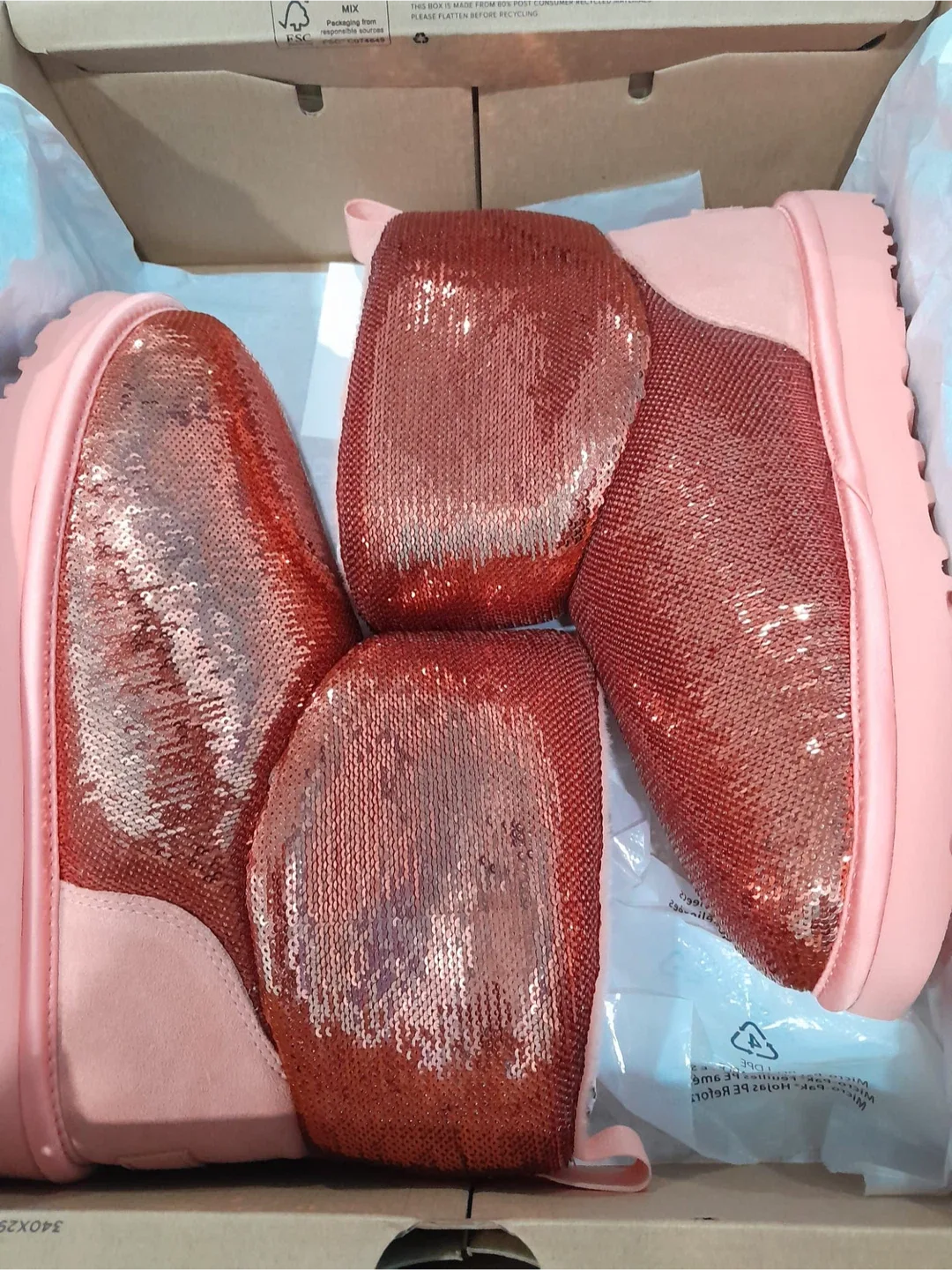 UGG Classic Mini Mirror Ball Boots - Women's Size 8