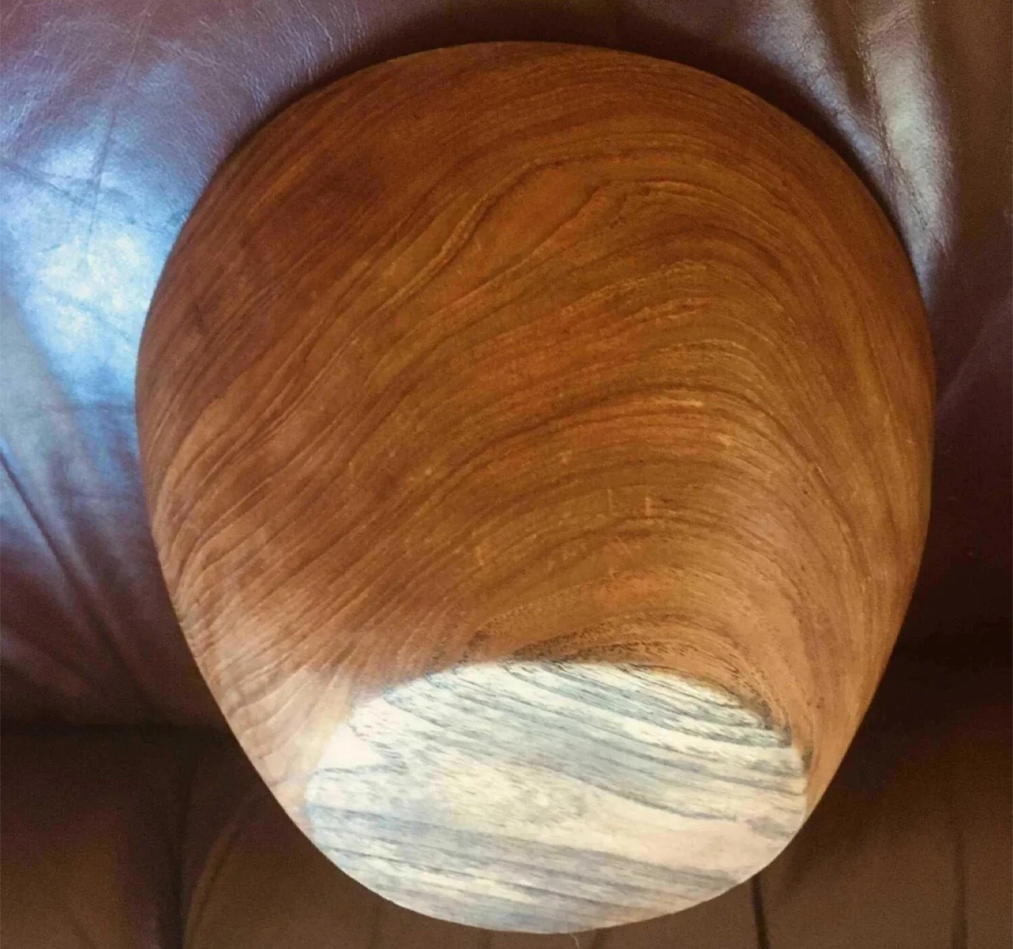 Vintage Handmade fruit or salad Wood Bowl image indicator(3)