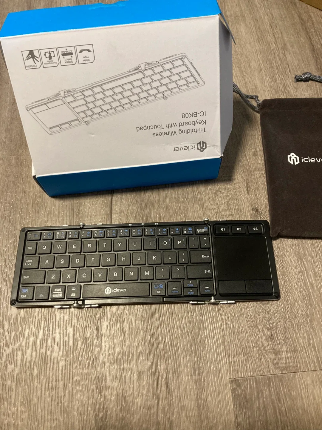 iClever BK08 Folding Bluetooth Keyboard with Touchpad