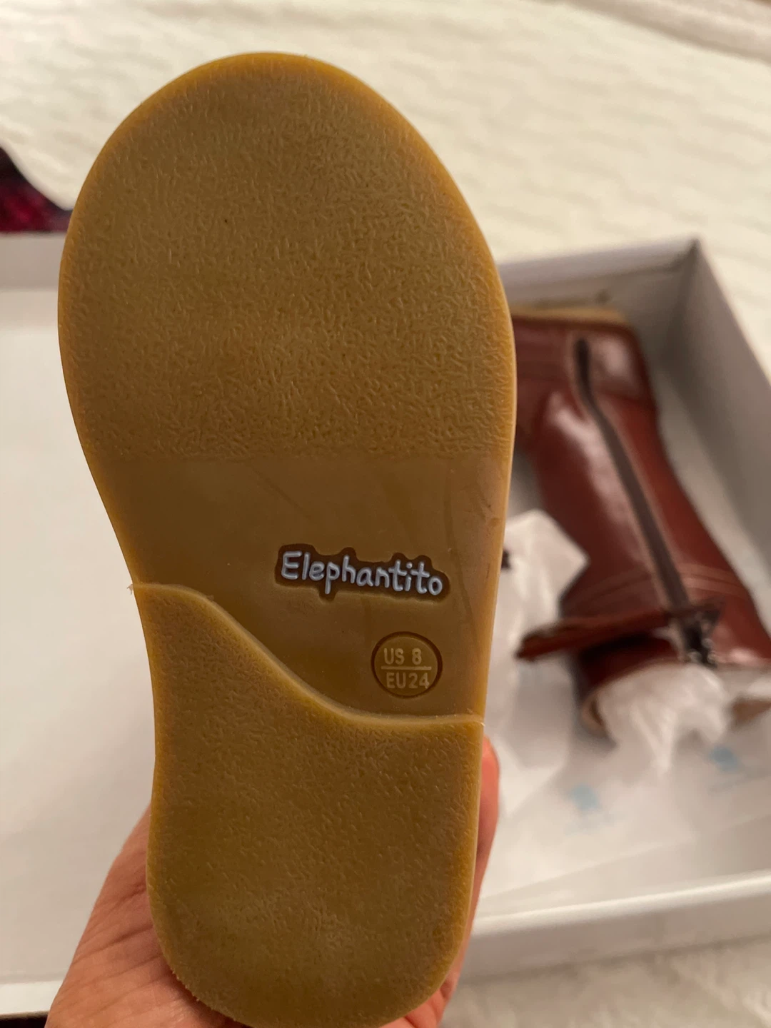 Elephantito Riding Boots - Brown, US Size 8 - photo 3