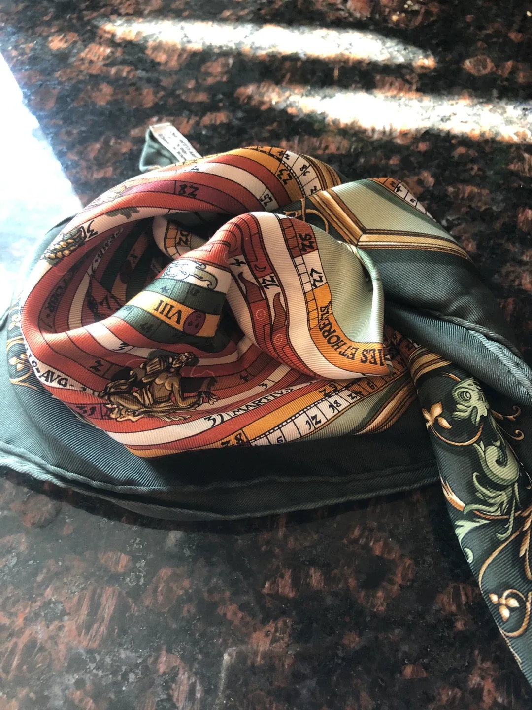 *** HERMES silk scarf (43 x 43 cm ) image indicator(5)