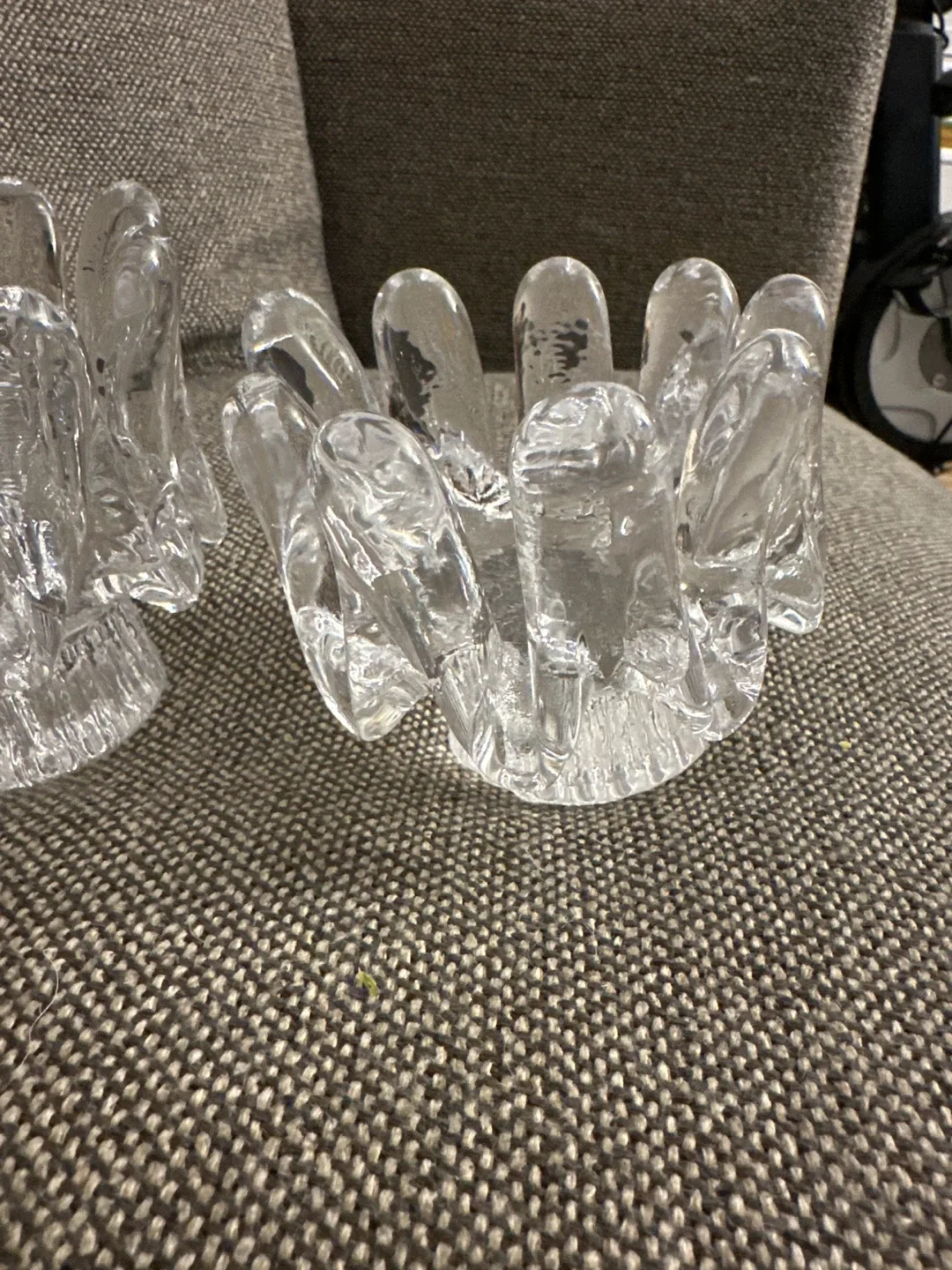 Kosta Boda Snowball Votive Candle Holders