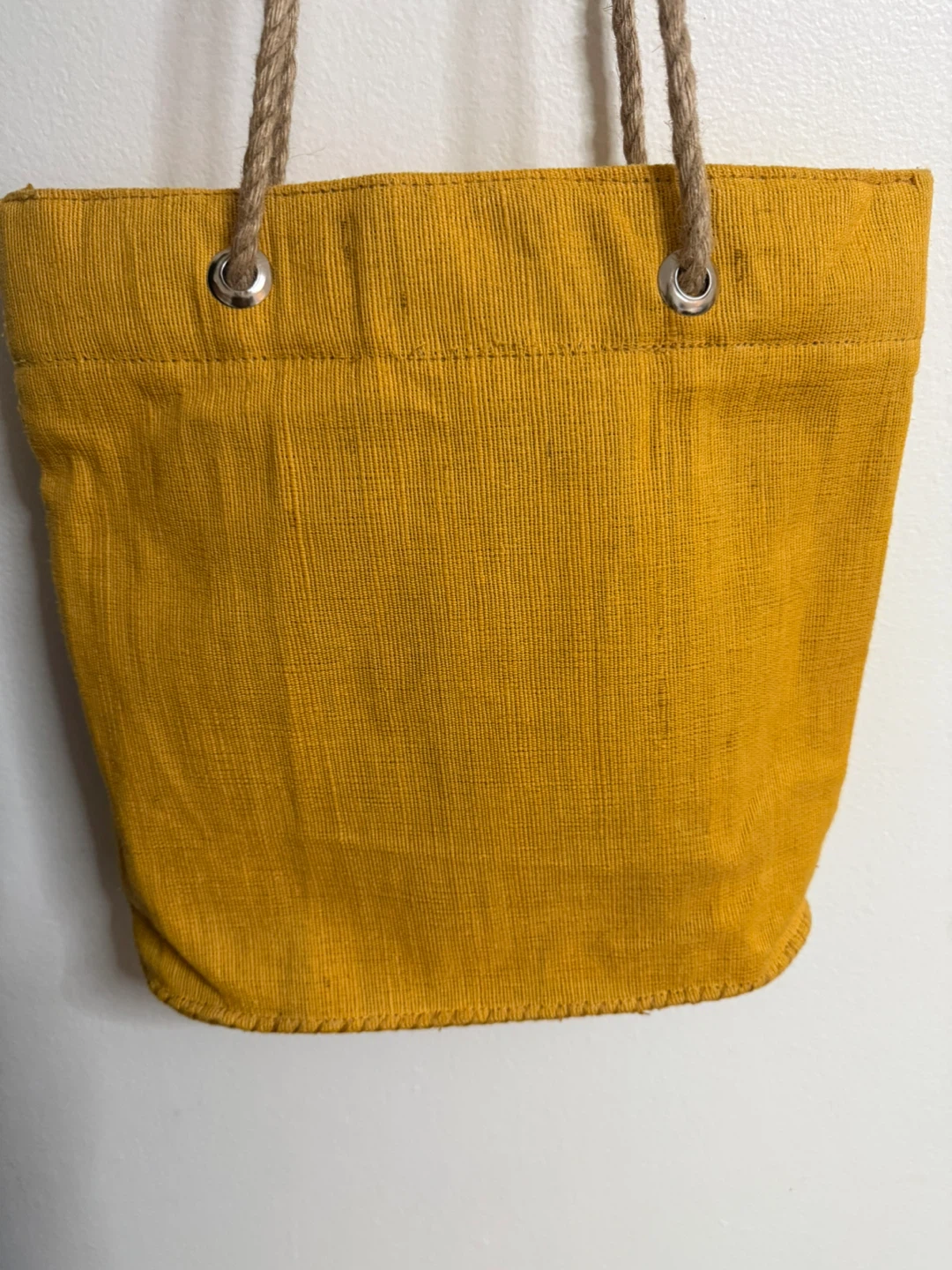 Yellow Hand Made Tote Bag with Bicycle Design - photo 3