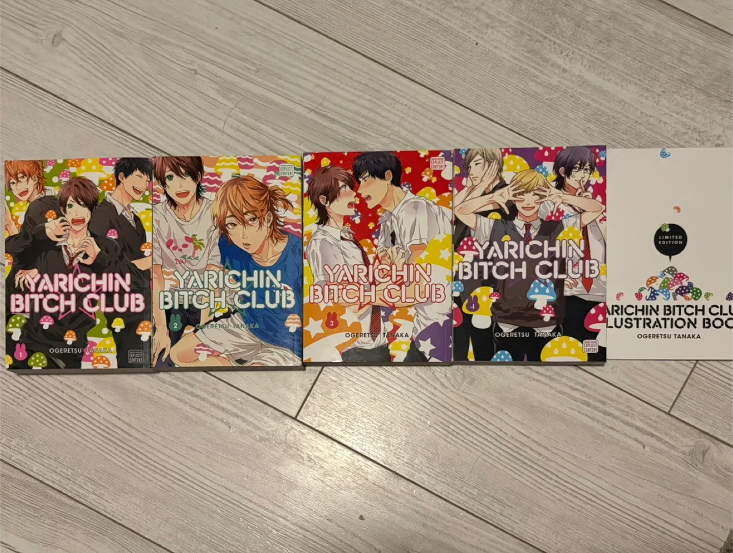 Yarichin B Club Manga Set - Volumes 1-4 + Illustration Book