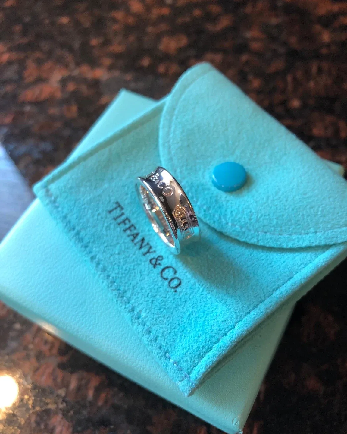 *** Tiffany&Co. 1837 silver band ring (size 5 3/4 & 4.5) **** image indicator(2)