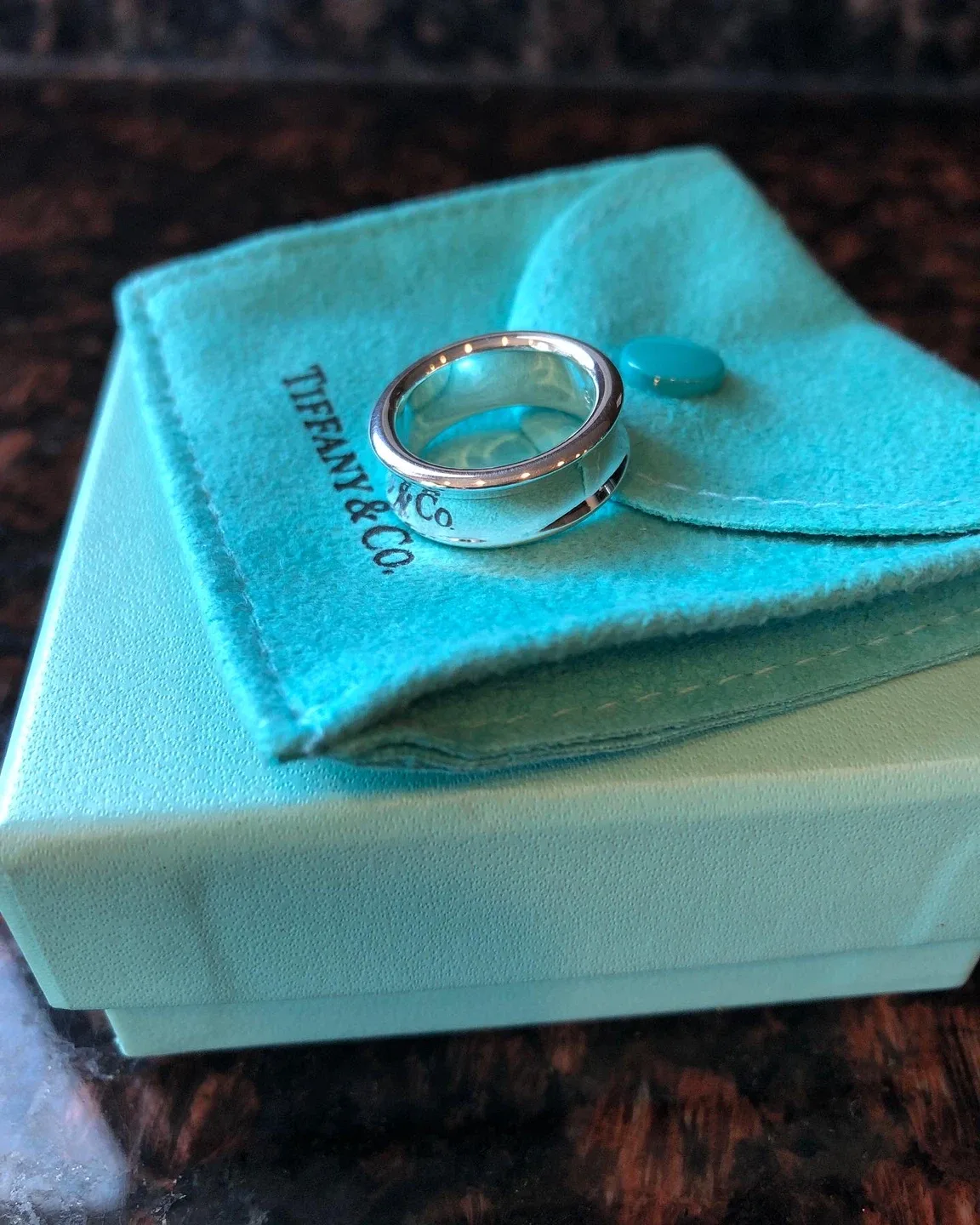 *** Tiffany&Co. 1837 silver band ring (size 5 3/4 & 4.5) **** image indicator(7)