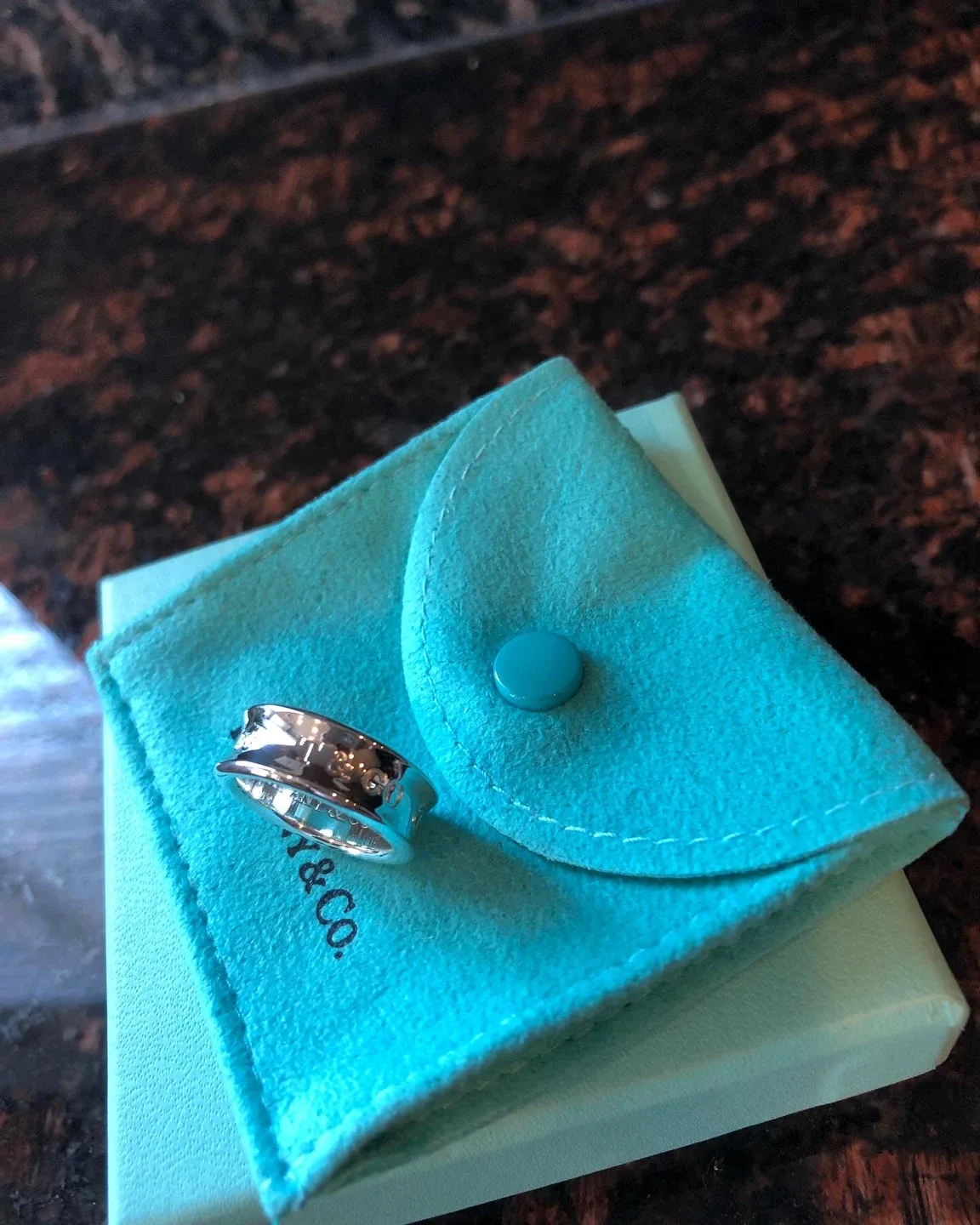 *** Tiffany&Co. 1837 silver band ring (size 5 3/4 & 4.5) **** image indicator(8)