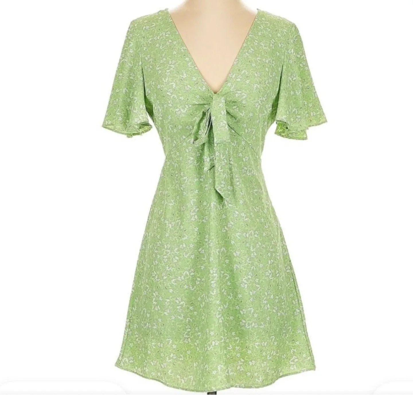 Zara Green Floral Mini Dress image indicator(3)
