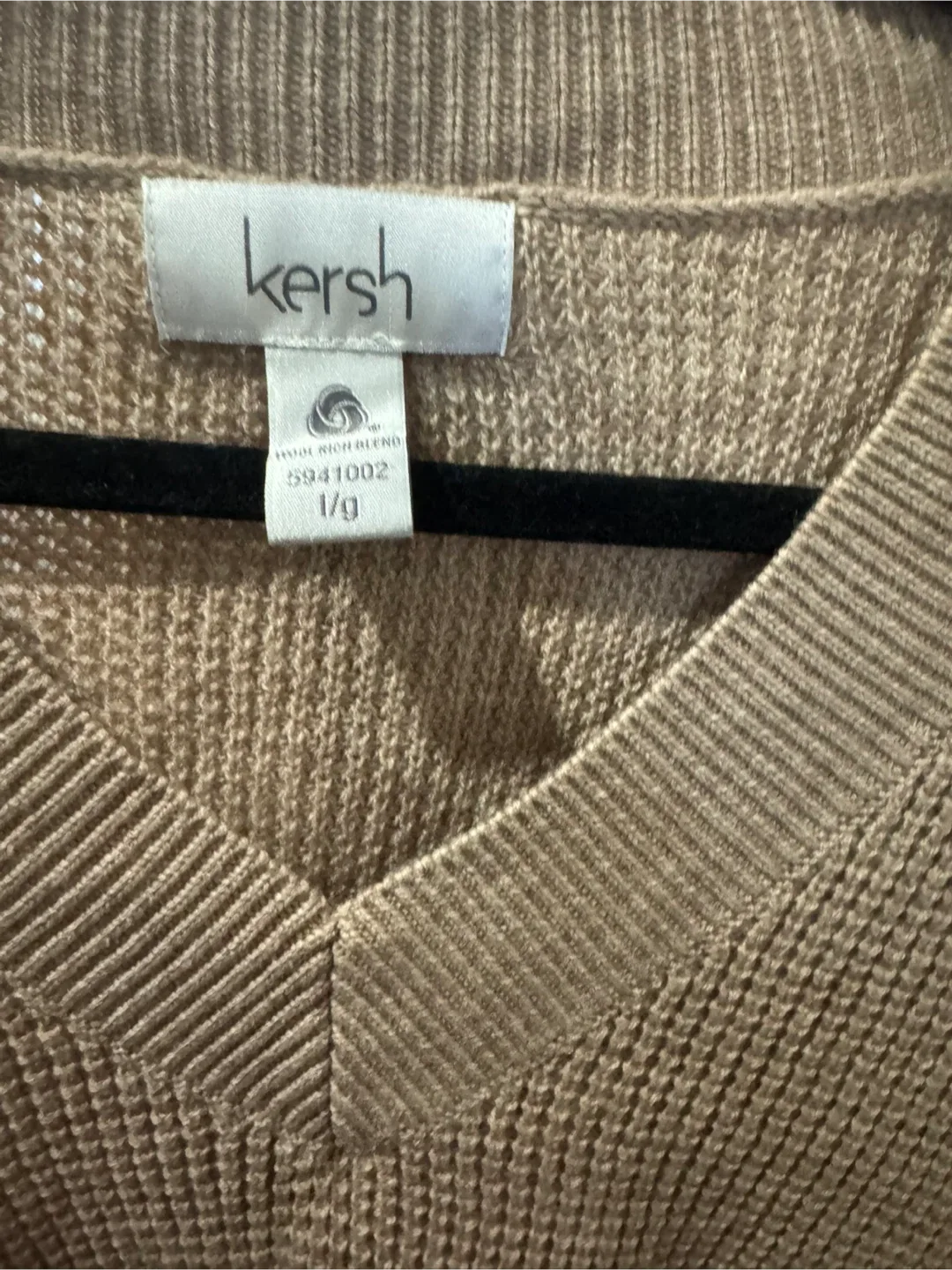 Kersh Beige Waffle Knit Sweater - Size L image indicator(2)